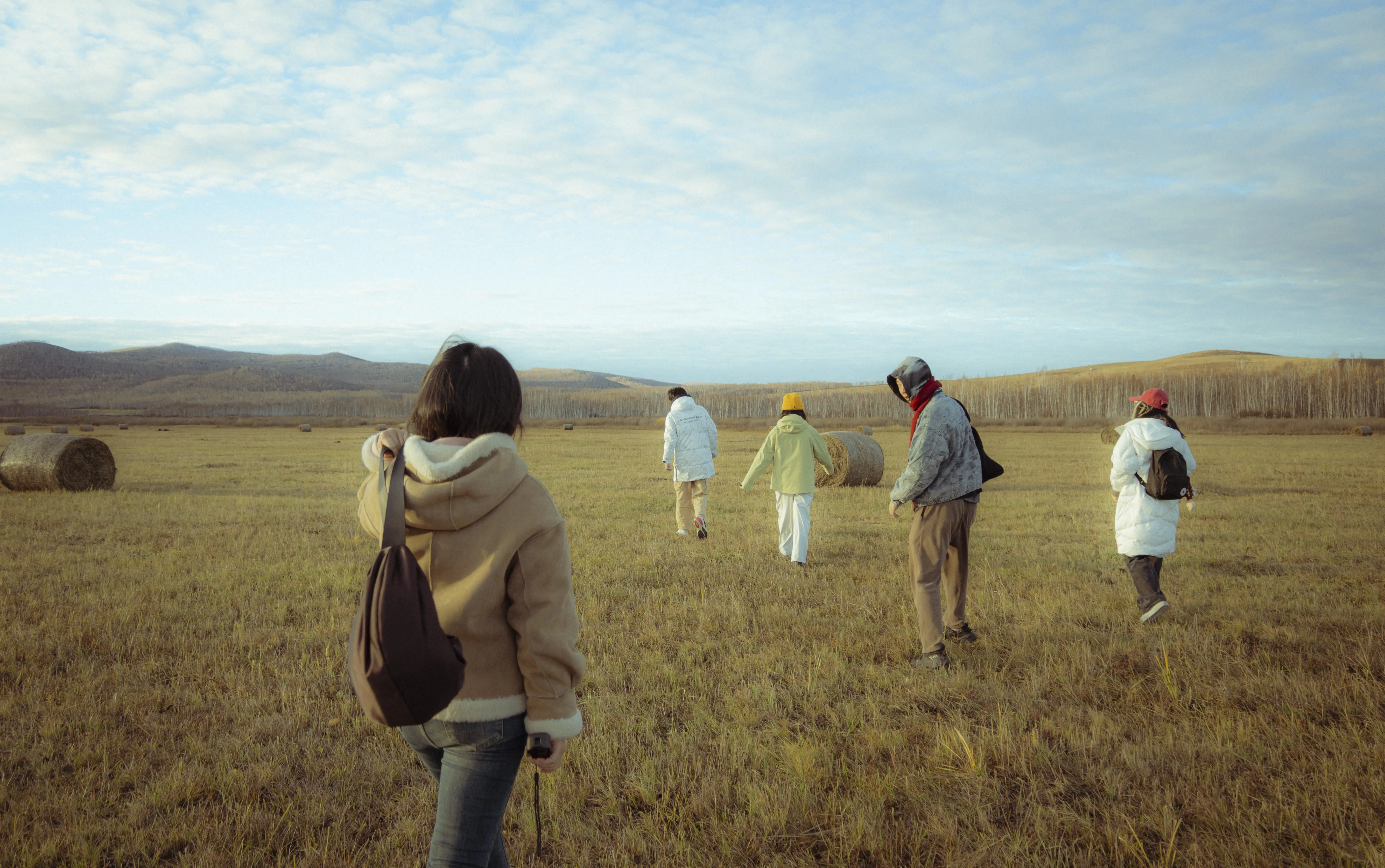转身向草原走去